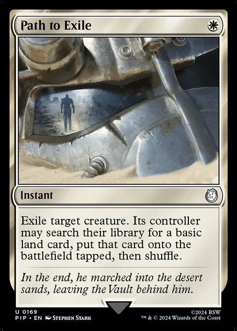 Path to Exile, carta Magic di tipo Instant illustrata da Stephen Stark