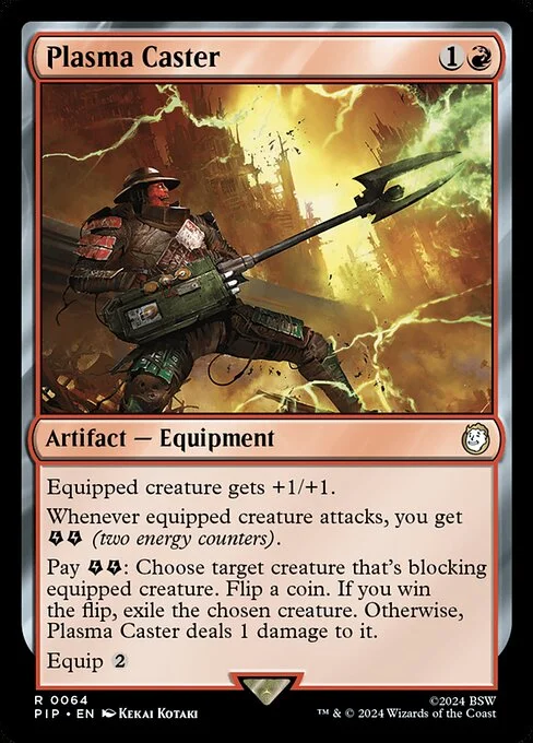 Plasma Caster, carta Magic di tipo Artifact — Equipment illustrata da Kekai Kotaki