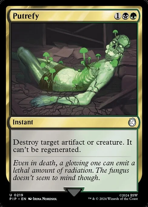 Putrefy, carta Magic di tipo Instant illustrata da Irina Nordsol