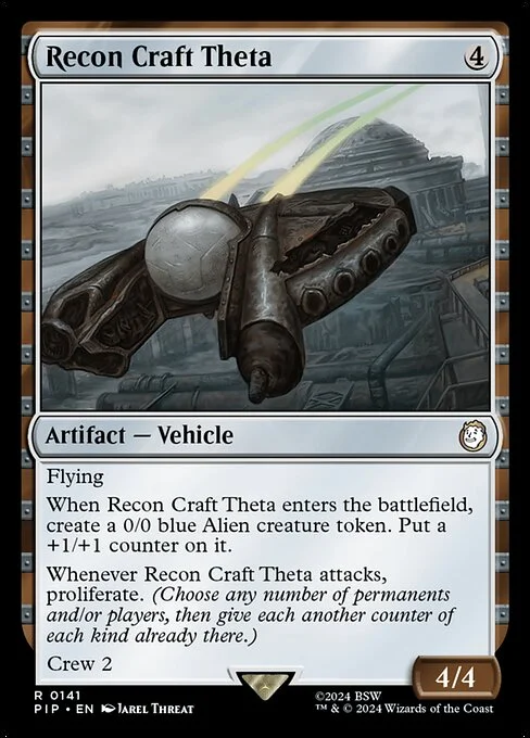 Recon Craft Theta, carta Magic di tipo Artifact — Vehicle illustrata da Jarel Threat