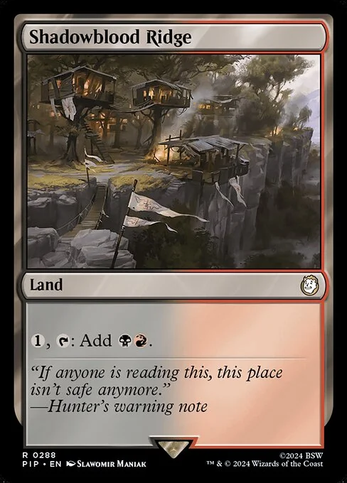 Shadowblood Ridge, carta Magic di tipo Land illustrata da Slawomir Maniak