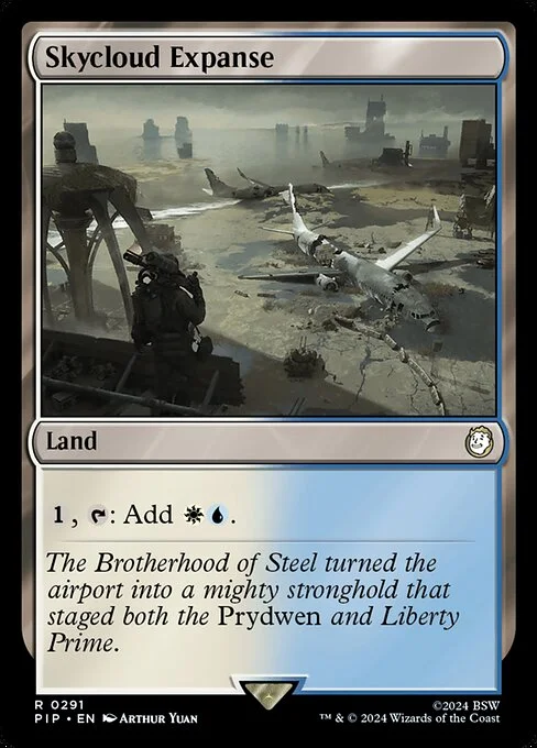 Skycloud Expanse, carta Magic di tipo Land illustrata da Arthur Yuan