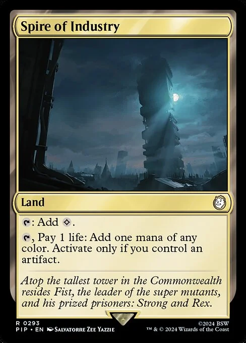 Spire of Industry, carta Magic di tipo Land illustrata da Salvatorre Zee Yazzie