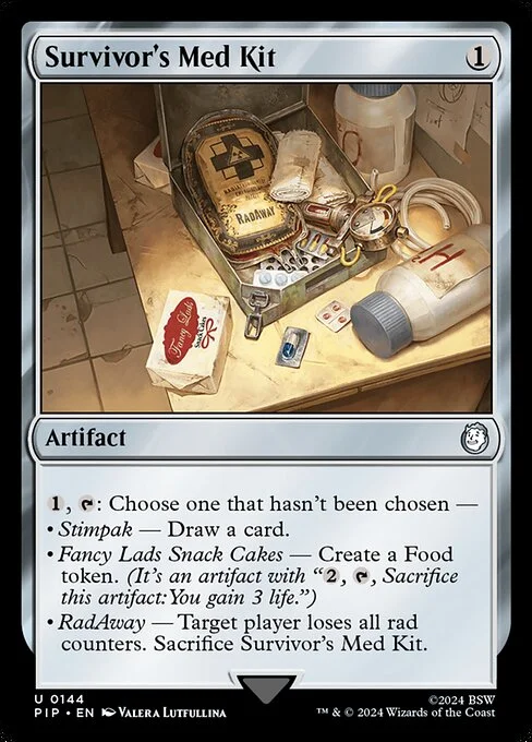 Survivor's Med Kit, carta Magic di tipo Artifact illustrata da Valera Lutfullina