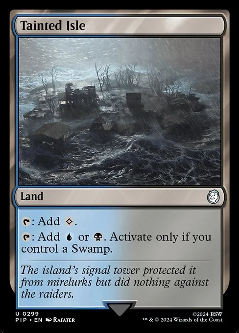 Tainted Isle, carta Magic di tipo Land illustrata da Rafater
