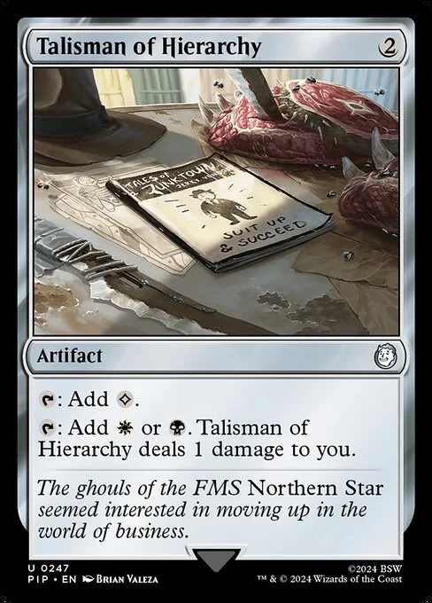 Talisman of Hierarchy, carta Magic di tipo Artifact illustrata da Brian Valeza