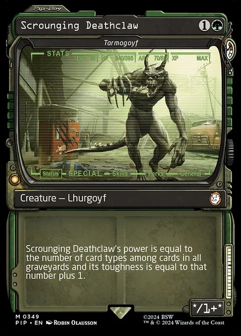 Tarmogoyf, carta Magic di tipo Creature — Lhurgoyf illustrata da Robin Olausson