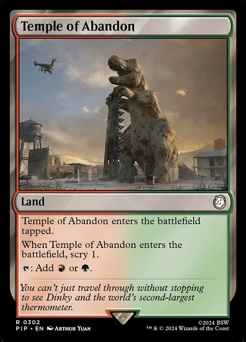 Temple of Abandon, carta Magic di tipo Land illustrata da Arthur Yuan