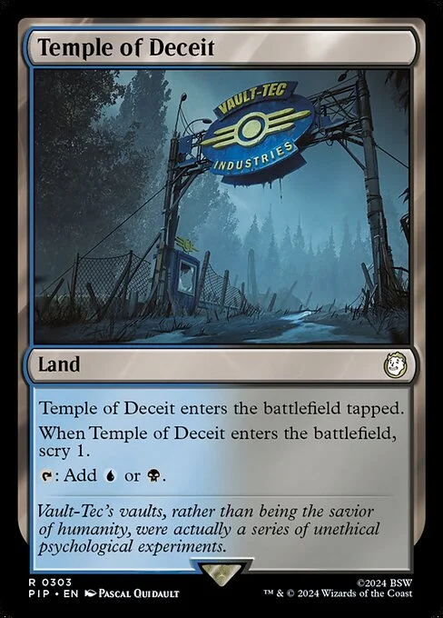 Temple of Deceit, carta Magic di tipo Land illustrata da Pascal Quidault