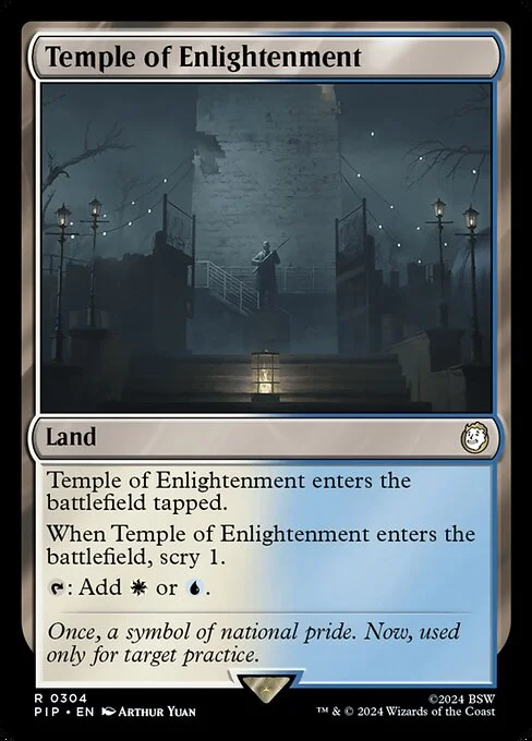 Temple of Enlightenment, carta Magic di tipo Land illustrata da Arthur Yuan