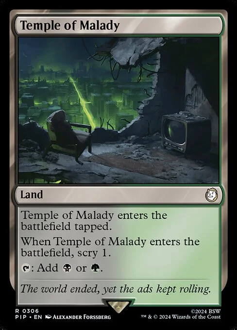 Temple of Malady, carta Magic di tipo Land illustrata da Alexander Forssberg