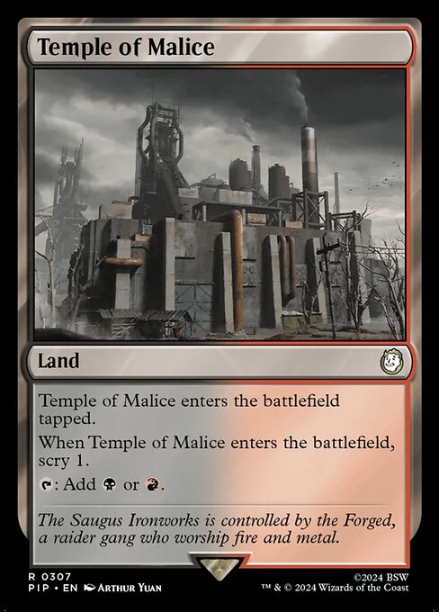 Temple of Malice, carta Magic di tipo Land illustrata da Arthur Yuan