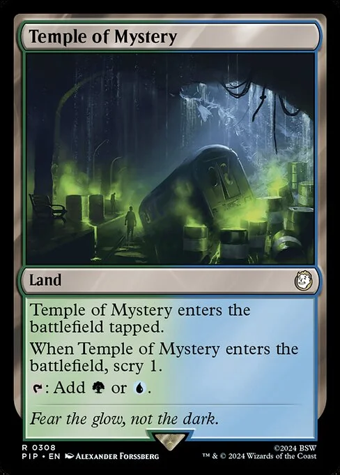 Temple of Mystery, carta Magic di tipo Land illustrata da Alexander Forssberg