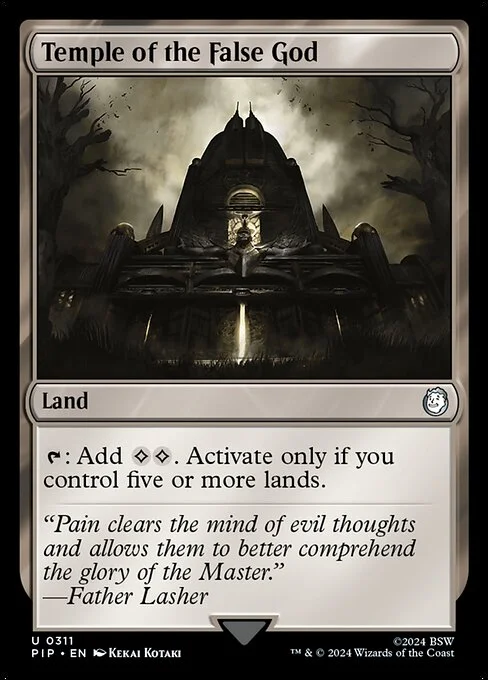Temple of the False God, carta Magic di tipo Land illustrata da Kekai Kotaki