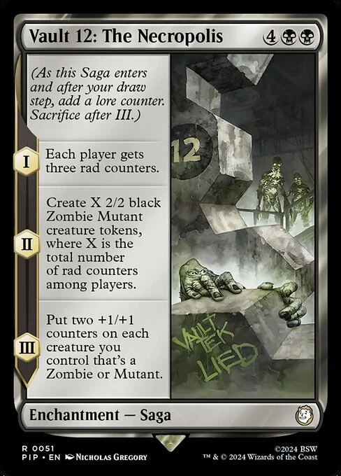 Vault 12: The Necropolis, carta Magic di tipo Enchantment — Saga illustrata da Nicholas Gregory