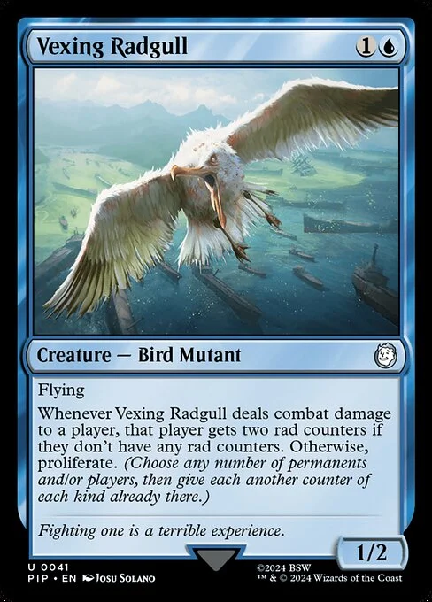 Vexing Radgull, carta Magic di tipo Creature — Bird Mutant illustrata da Josu Solano