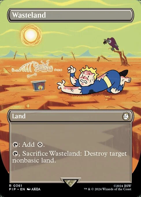 Wasteland, carta Magic di tipo Land illustrata da AKQA