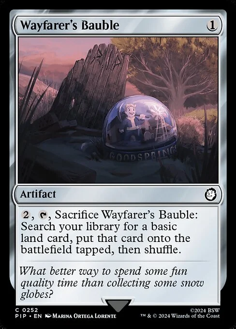 Wayfarer's Bauble, carta Magic di tipo Artifact illustrata da Marina Ortega Lorente