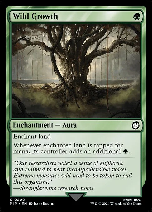 Wild Growth, carta Magic di tipo Enchantment — Aura illustrata da Igor Krstic