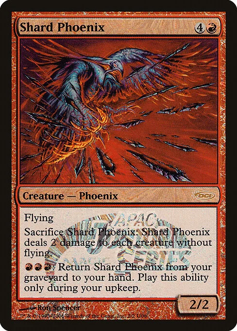 Shard Phoenix, carta Magic di tipo Creature — Phoenix illustrata da Ron Spencer