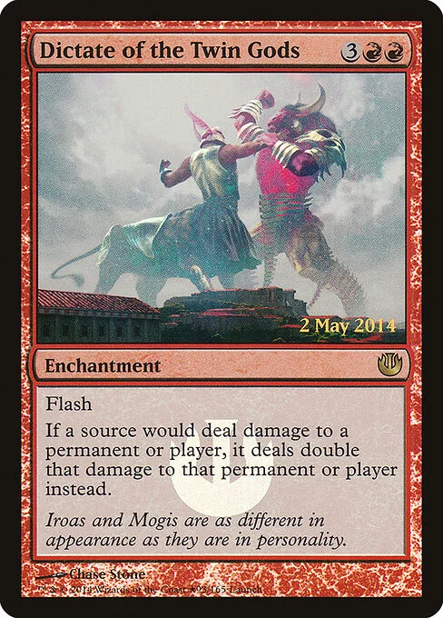 Dictate of the Twin Gods, carta Magic di tipo Enchantment illustrata da Chase Stone