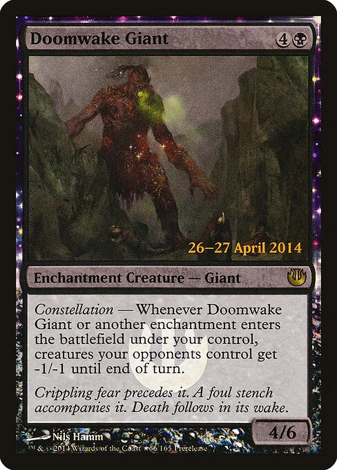Doomwake Giant, carta Magic di tipo Enchantment Creature — Giant illustrata da Nils Hamm