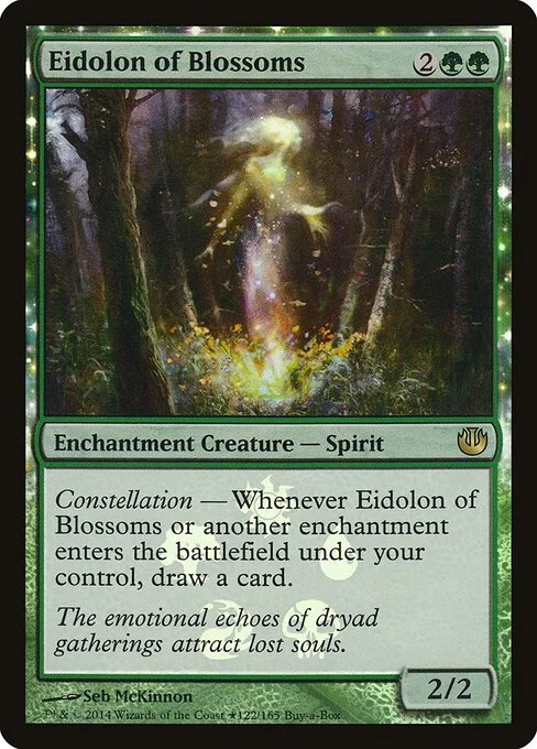 Eidolon of Blossoms, carta Magic di tipo Enchantment Creature — Spirit illustrata da Seb McKinnon
