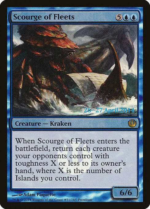 Scourge of Fleets, carta Magic di tipo Creature — Kraken illustrata da Adam Paquette