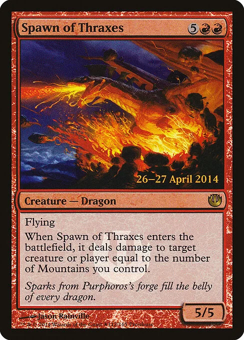 Spawn of Thraxes, carta Magic di tipo Creature — Dragon illustrata da Jason Rainville