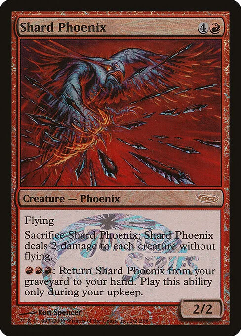 Shard Phoenix, carta Magic di tipo Creature — Phoenix illustrata da Ron Spencer