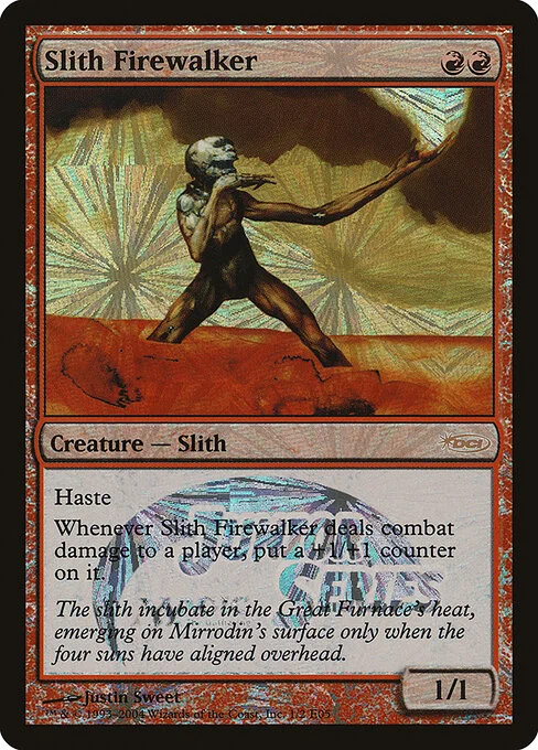 Slith Firewalker, carta Magic di tipo Creature — Slith illustrata da Justin Sweet
