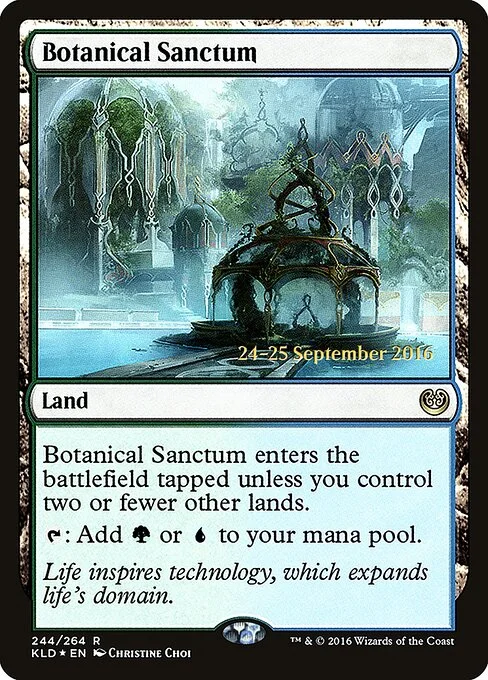 Botanical Sanctum, carta Magic di tipo Land illustrata da Christine Choi