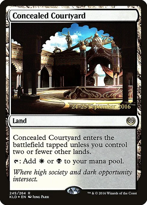 Concealed Courtyard, carta Magic di tipo Land illustrata da Jung Park