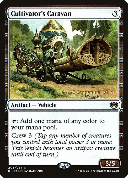 Cultivator's Caravan, carta Magic di tipo Artifact — Vehicle illustrata da Mark Zug