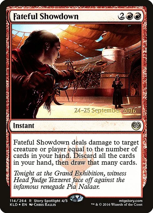 Fateful Showdown, carta Magic di tipo Instant illustrata da Chris Rallis