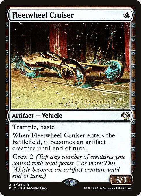 Fleetwheel Cruiser, carta Magic di tipo Artifact — Vehicle illustrata da Sung Choi