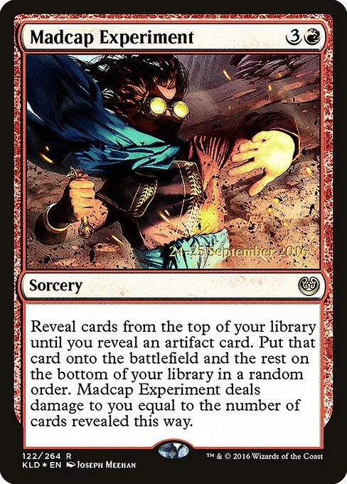 Madcap Experiment, carta Magic di tipo Sorcery illustrata da Joseph Meehan