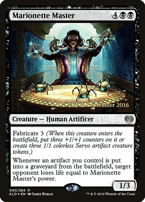 Marionette Master, carta Magic di tipo Creature — Human Artificer illustrata da James Ryman