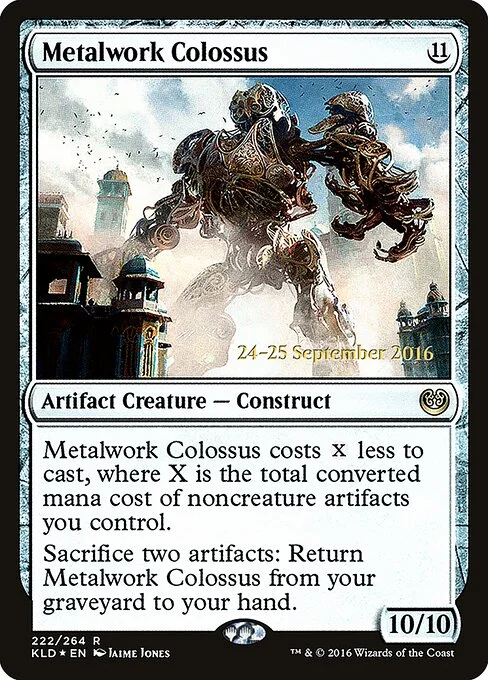 Metalwork Colossus, carta Magic di tipo Artifact Creature — Construct illustrata da Jaime Jones