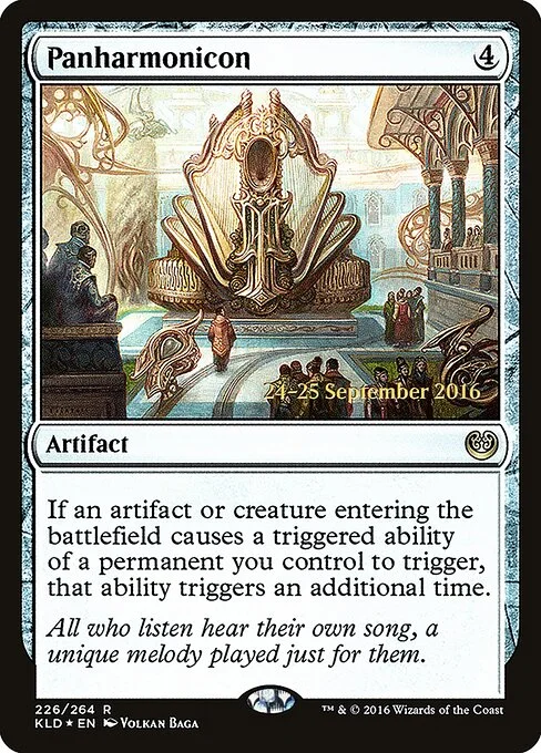 Panharmonicon, carta Magic di tipo Artifact illustrata da Volkan Baǵa