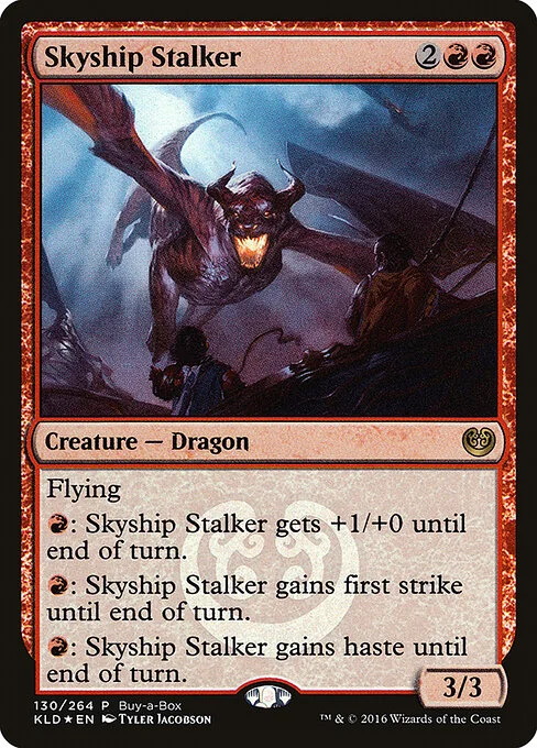Skyship Stalker, carta Magic di tipo Creature — Cat Dragon illustrata da Tyler Jacobson