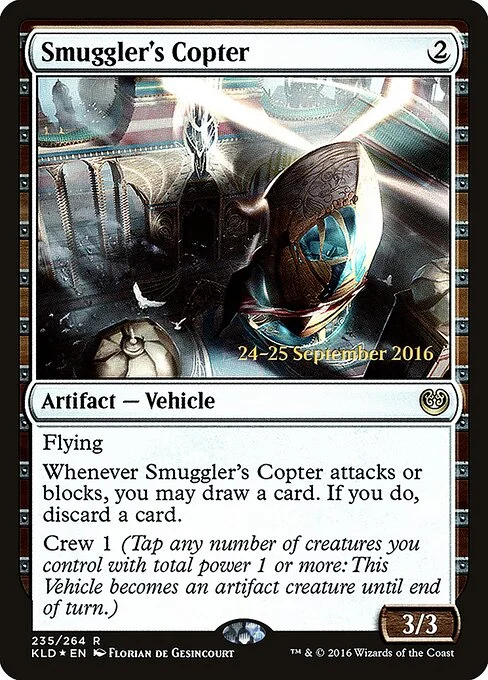 Smuggler's Copter, carta Magic di tipo Artifact — Vehicle illustrata da Florian de Gesincourt
