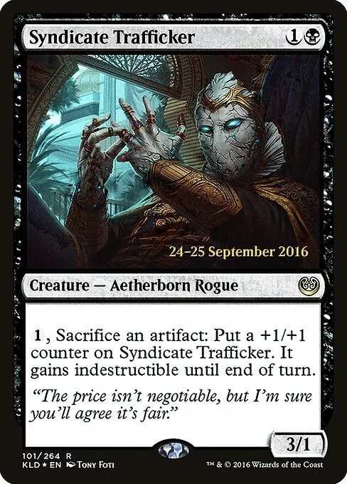 Syndicate Trafficker, carta Magic di tipo Creature — Aetherborn Rogue illustrata da Tony Foti