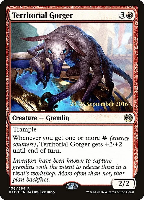 Territorial Gorger, carta Magic di tipo Creature — Gremlin illustrata da Lius Lasahido