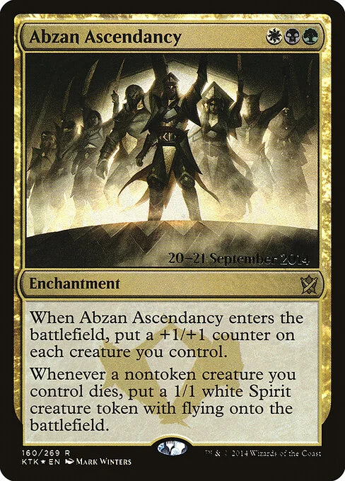 Abzan Ascendancy, carta Magic di tipo Enchantment illustrata da Mark Winters