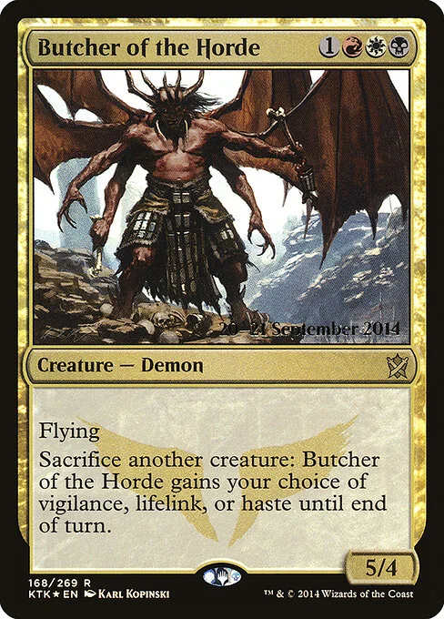Butcher of the Horde, carta Magic di tipo Creature — Demon illustrata da Karl Kopinski