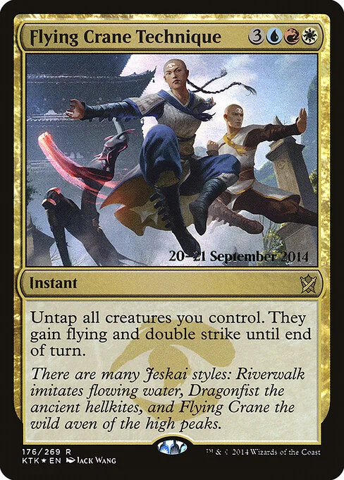 Flying Crane Technique, carta Magic di tipo Instant illustrata da Jack Wang