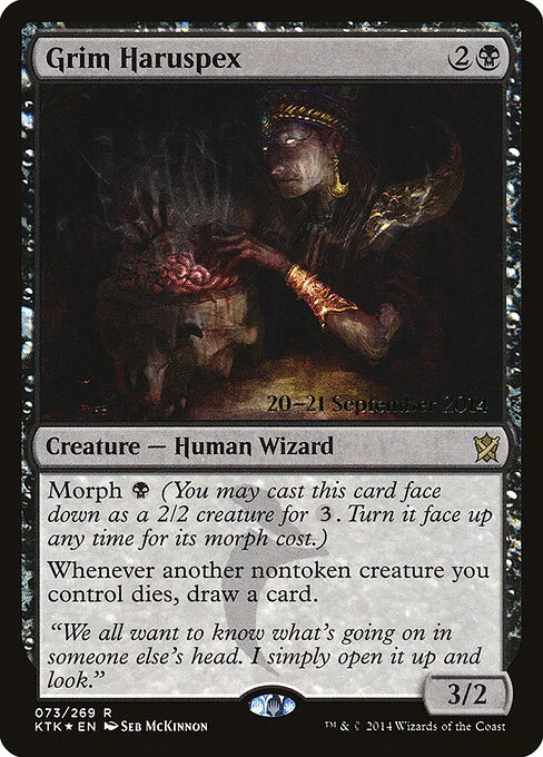 Grim Haruspex, carta Magic di tipo Creature — Human Wizard illustrata da Seb McKinnon