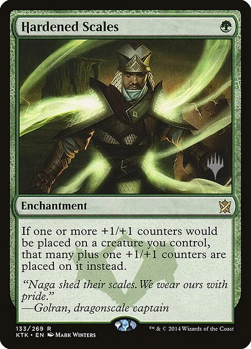 Hardened Scales, carta Magic di tipo Enchantment illustrata da Mark Winters