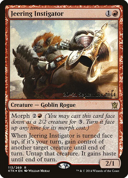 Jeering Instigator, carta Magic di tipo Creature — Goblin Rogue illustrata da Willian Murai